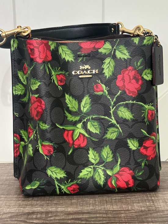 Coach Handbags - Coach Mollie Bucket Bag 22 in Signature Canvas with Fairytale Rose Print